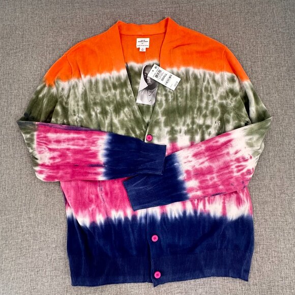 NEW!‎ Jerome Lamaar And Now This Cardigan Sweater Small $69.50 Tie-Dye Cotton - Picture 7 of 12